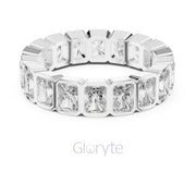 Radiant Cut Diamond Bezel-Set Eternity Band