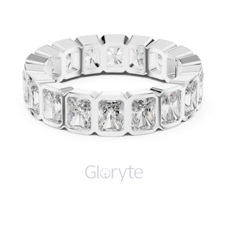 Radiant Cut Diamond Bezel-Set Eternity Band