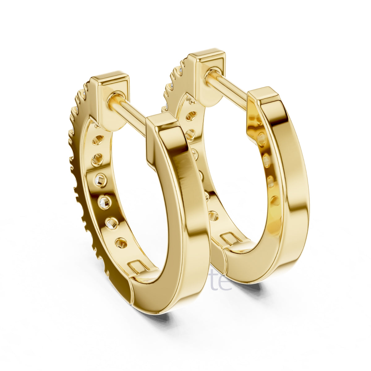 Classic Round Cut Diamond Hoop Earrings