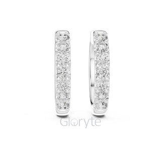 Classic Diamond Huggie Hoop Earrings