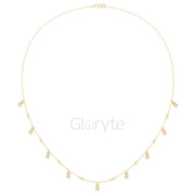 Dangling Diamond Station Necklace