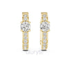 Classic Round Solitaire Diamond Hoop Earrings – Lab-Grown & Moissanite