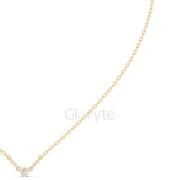 Diamond Cluster V-Shaped Necklace
