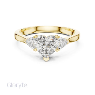 Three Stone Diamond Ring Collection | 1.30 CTW | Trillion Side Stones