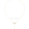 Baguette Cluster Drop Diamond Necklace