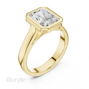 Bezel Set Diamond Solitaire Ring | Modern Elegance