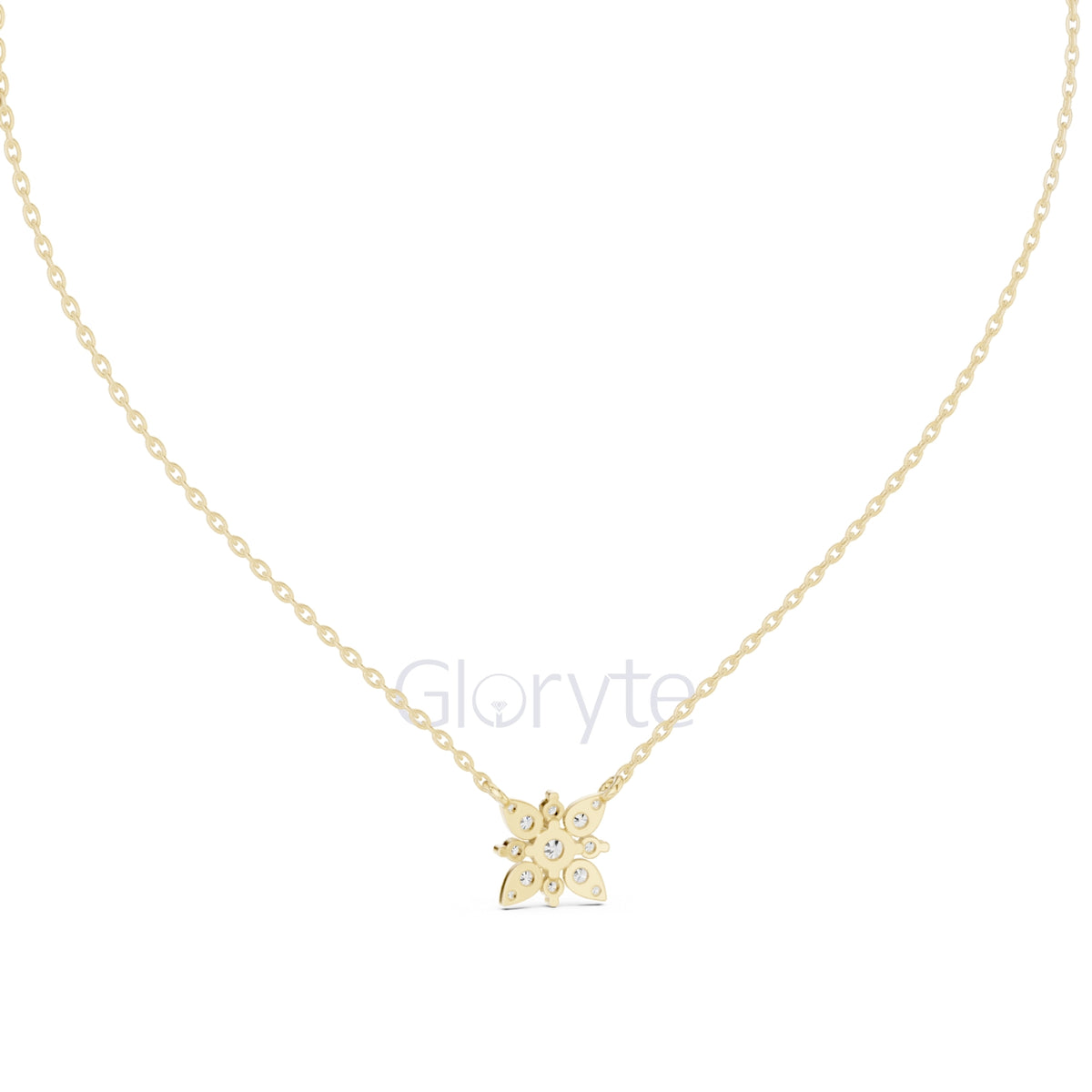 Bloom Diamond Cluster Pendant Necklace