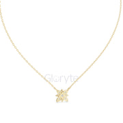 Bloom Diamond Cluster Pendant Necklace