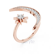 Moon & Star Diamond Ring