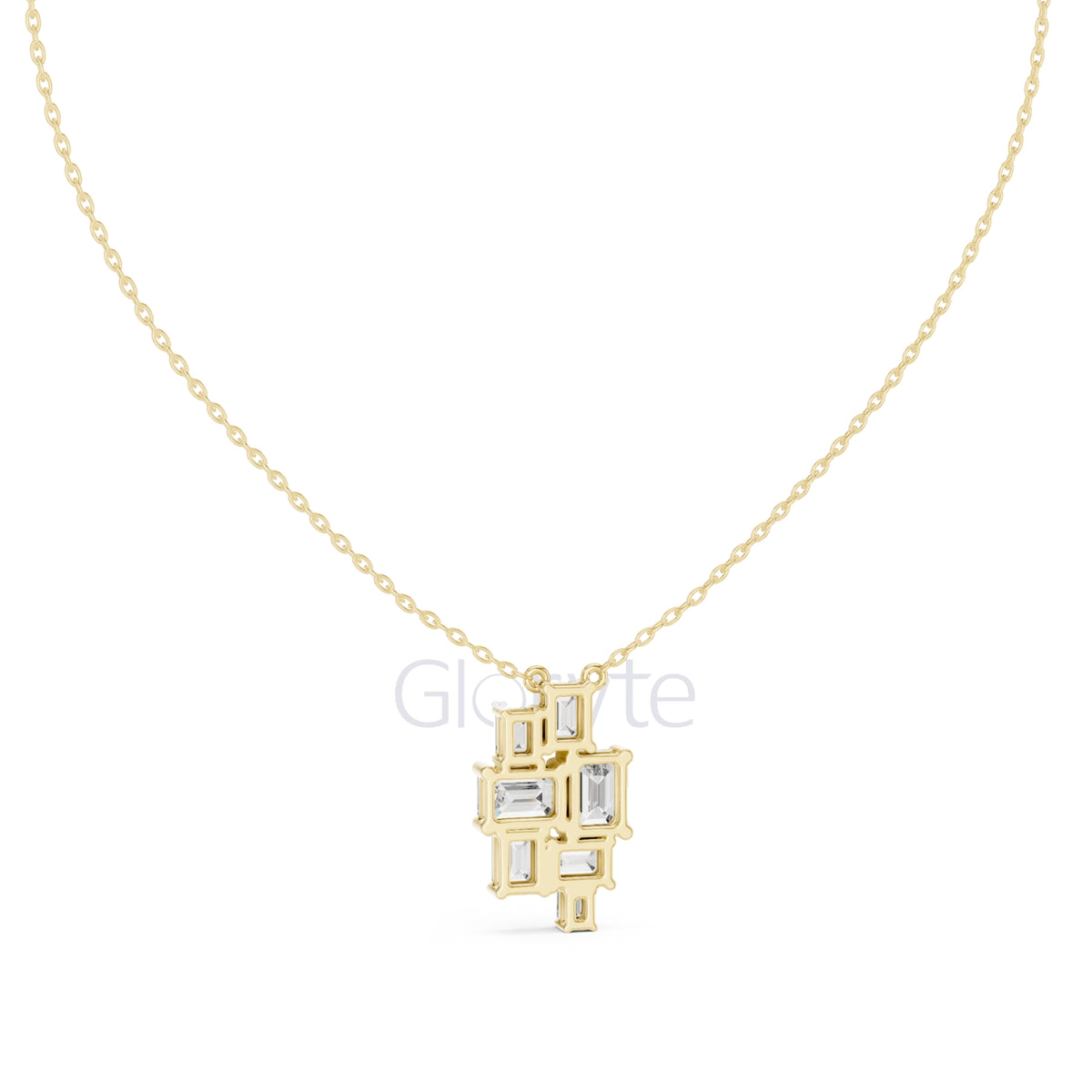 Three-Stone Toi et Moi Diamond Pendant Necklace