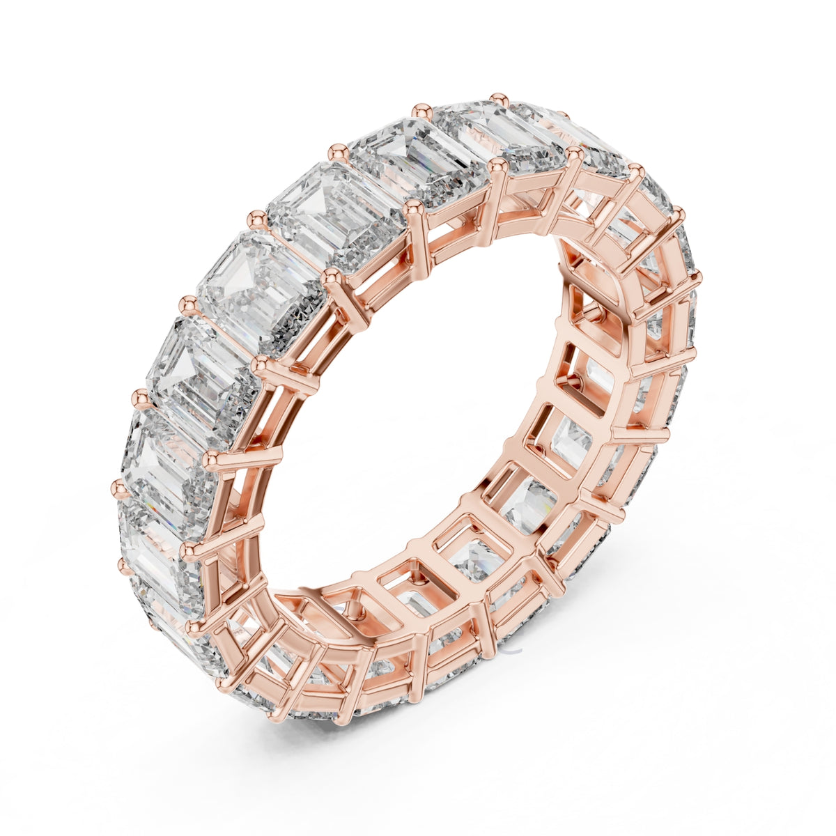 Emerald Cut Diamond Eternity Ring – Classic Full Circle Ring