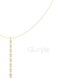 Diamond Vertical Bar Pendant Necklace