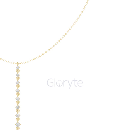 Diamond Vertical Bar Pendant Necklace