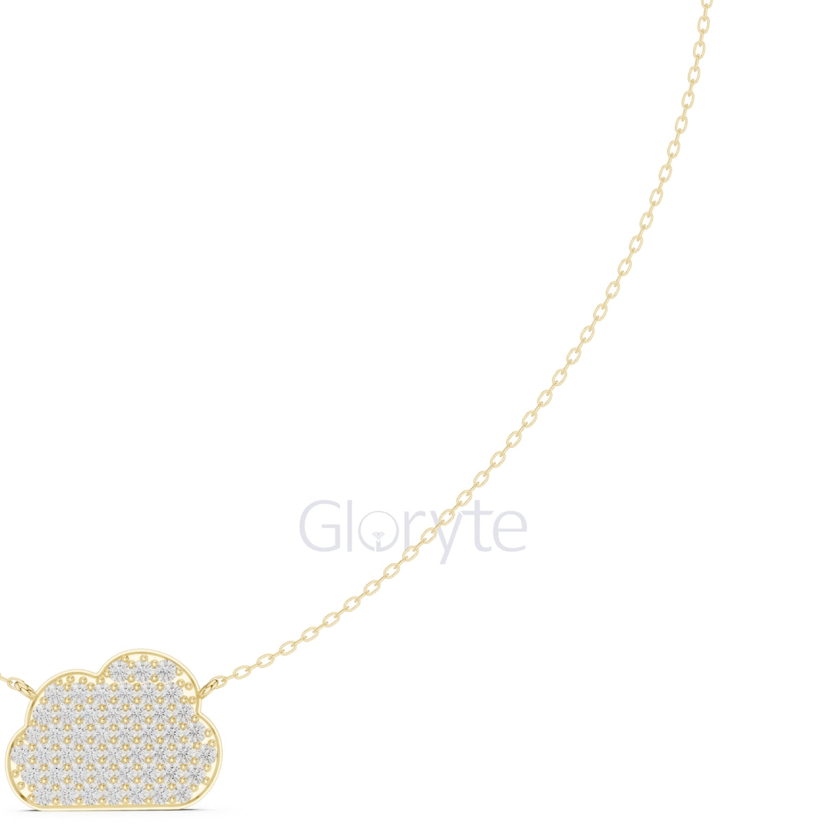 Cloud Diamond Pendant Necklace