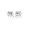 Cushion Diamond Bezel Set Studs in 925 Silver, 14K & 18K Gold
