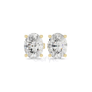 Oval Diamond Stud Earrings