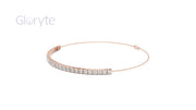 Round Brilliant Diamond Tennis Bracelet with Adjustable Chain
