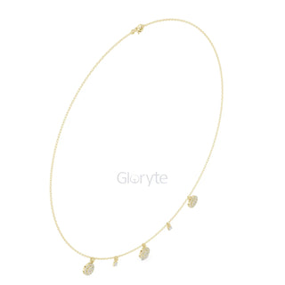 Diamond Charm Necklace – Pave Disc & Solitaire Pendant