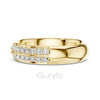 Double Row Pave Diamond Band Ring – Timeless Elegance in 925 Silver, 10K & 14K Gold