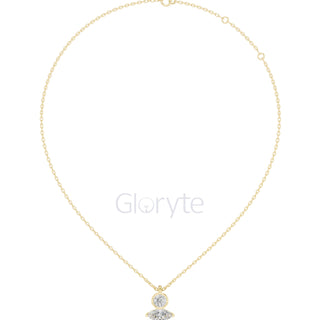 Two-Stone Diamond Pendant Necklace