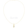 Solitaire Curve Diamond Pendant Necklace