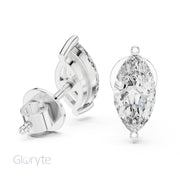 Marquise Cut Diamond Stud Earrings