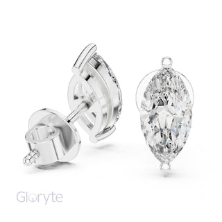 Marquise Cut Diamond Stud Earrings