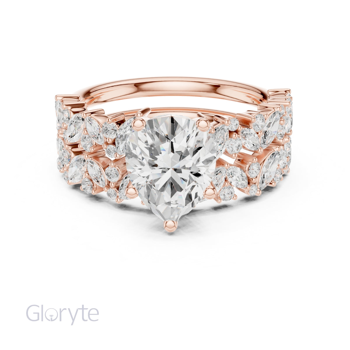Floral & Round Diamond Cluster Ring – 3.70 CTW