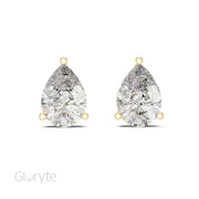 Pear Cut Diamond Solitaire Earrings