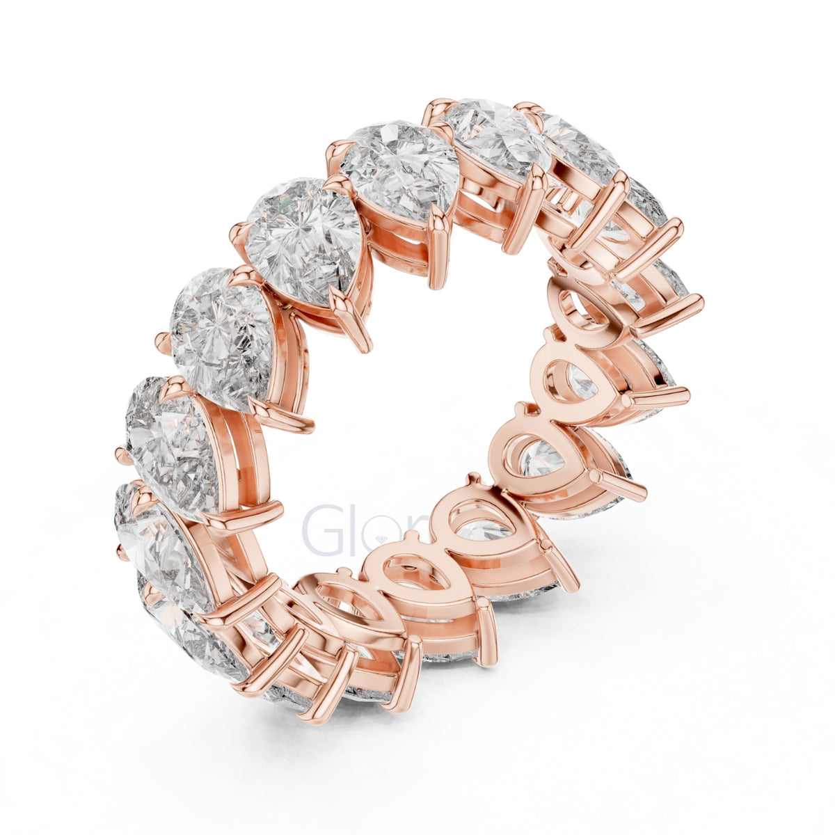 Pear Cut Diamond Eternity Band
