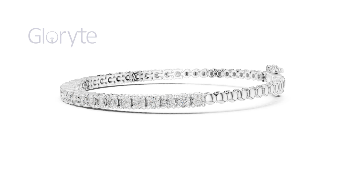 Round Cut Diamond Half Tennis Bracelet 2.50mm