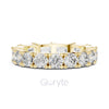 Emerald & Round Diamond Eternity Band – Lab-Grown & Moissanite
