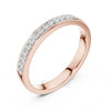 Double Row Diamond Band Ring in Sterling Silver, 10K & 14K Gold