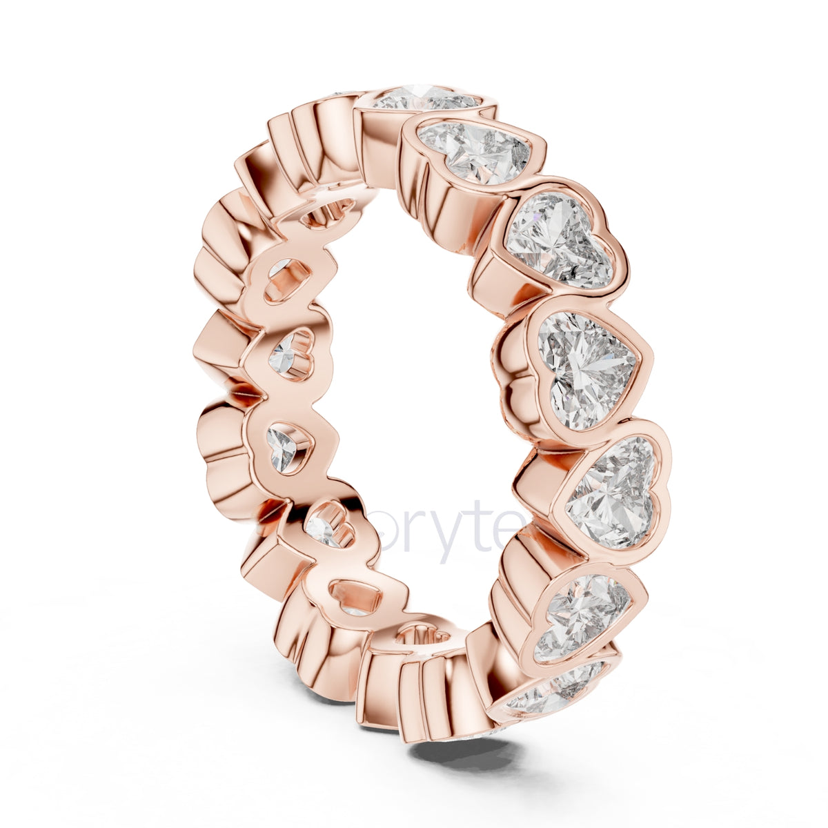 Heart Cut Diamond Eternity Band
