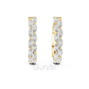 Marquise Illusion Hoop Earrings