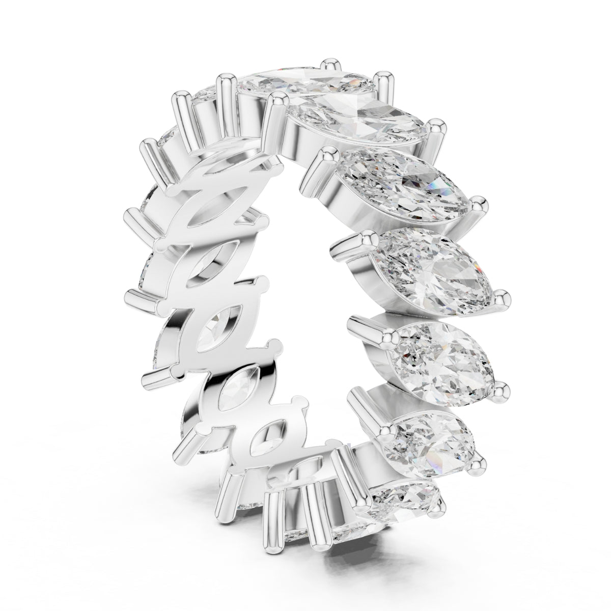 Marquise Cut Diamond Eternity Band
