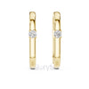 Minimalist Solitaire Hoop Earrings – Lab-Grown Diamond / Moissanite | S925, 10K, 14K Gold