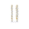 Marquise & Round Diamond Hoop Earrings – Lab-Grown & Moissanite Options | S925, 10k, 14k Gold
