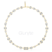 Multi-Shape Diamond Bezel Necklace