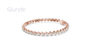 Wave-Design Diamond Tennis Bracelet 2.90mm
