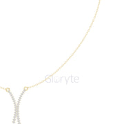 Diamond Crossover Pendant Necklace