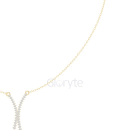 Diamond Crossover Pendant Necklace