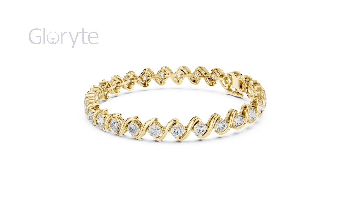 Diamond Wave Tennis Bracelet 3.80mm