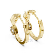 Wavy Marquise Diamond Hoop Earrings