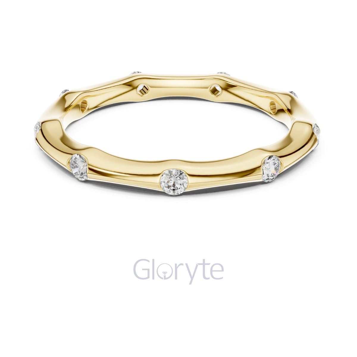 Bezel Set Diamond Stackable Ring