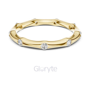 Bezel Set Diamond Stackable Ring