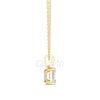 Emerald Cut Pendant with Diamond Bail | 1.50 CT