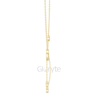 Interlocking Circle Drop Diamond Necklace