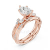 Pear Diamond with Accent Stones Ring