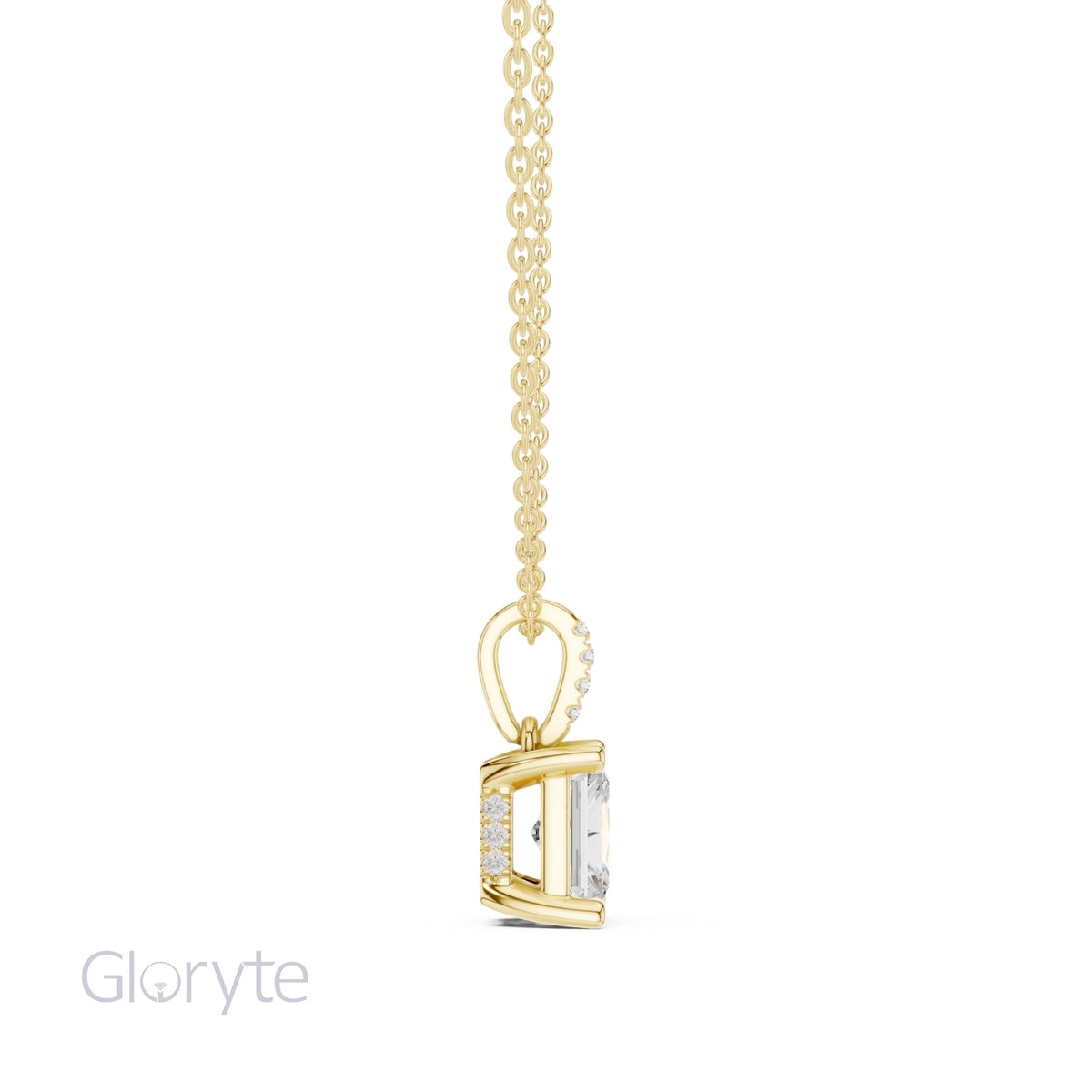 Diamond Solitaire Bezel Pendant Necklace (1.50ct) with Chain